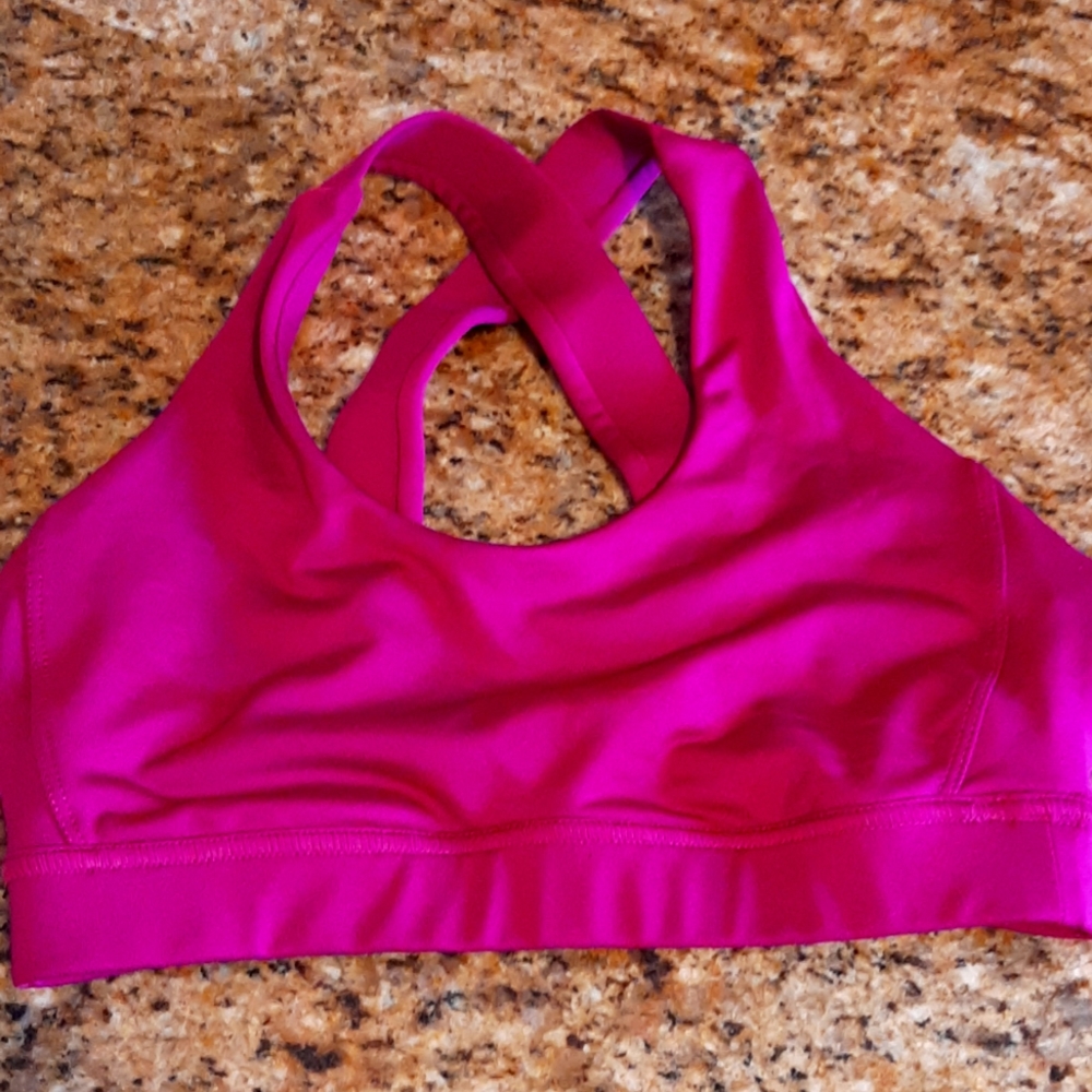Hylete Women Altium Sports Bra XL Stealth Black Pullover Cross Back Gym Workout
